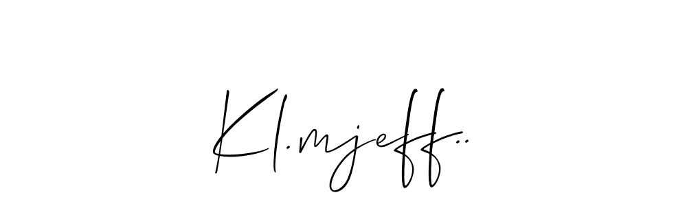 Use a signature maker to create a handwritten signature online. With this signature software, you can design (Allison_Script) your own signature for name Kl.mjeff... Kl.mjeff.. signature style 2 images and pictures png