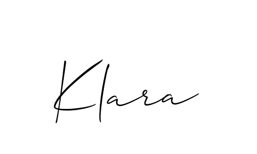 How to Draw Klara signature style? Allison_Script is a latest design signature styles for name Klara. Klara signature style 2 images and pictures png