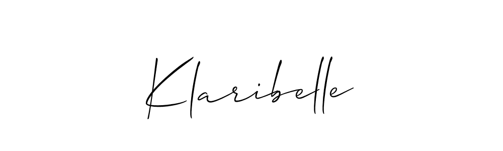 Create a beautiful signature design for name Klaribelle. With this signature (Allison_Script) fonts, you can make a handwritten signature for free. Klaribelle signature style 2 images and pictures png