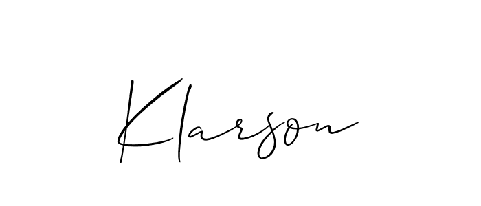 Similarly Allison_Script is the best handwritten signature design. Signature creator online .You can use it as an online autograph creator for name Klarson. Klarson signature style 2 images and pictures png