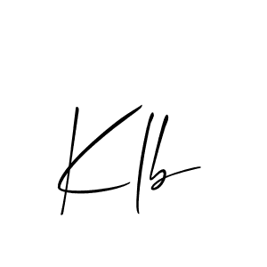 How to Draw Klb signature style? Allison_Script is a latest design signature styles for name Klb. Klb signature style 2 images and pictures png