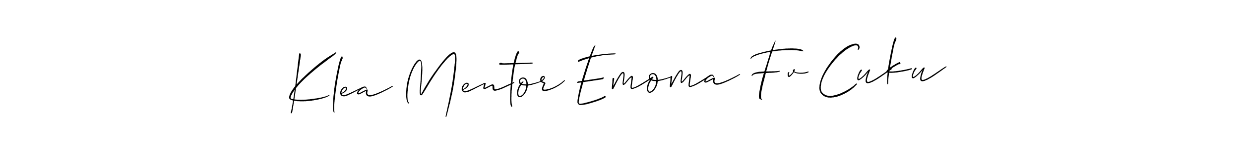 You can use this online signature creator to create a handwritten signature for the name Klea Mentor Emoma Fv Cuku. This is the best online autograph maker. Klea Mentor Emoma Fv Cuku signature style 2 images and pictures png