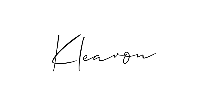 The best way (Allison_Script) to make a short signature is to pick only two or three words in your name. The name Kleavon include a total of six letters. For converting this name. Kleavon signature style 2 images and pictures png