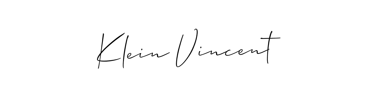 This is the best signature style for the Klein Vincent name. Also you like these signature font (Allison_Script). Mix name signature. Klein Vincent signature style 2 images and pictures png