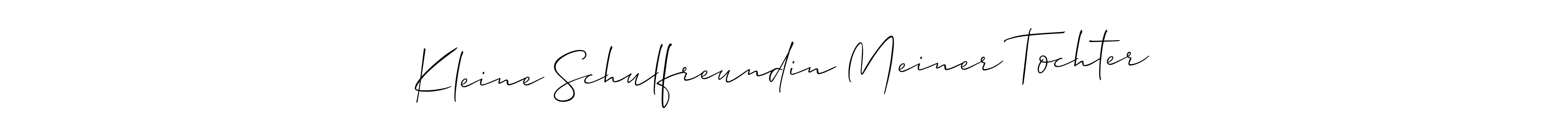 Also we have Kleine Schulfreundin Meiner Tochter name is the best signature style. Create professional handwritten signature collection using Allison_Script autograph style. Kleine Schulfreundin Meiner Tochter signature style 2 images and pictures png