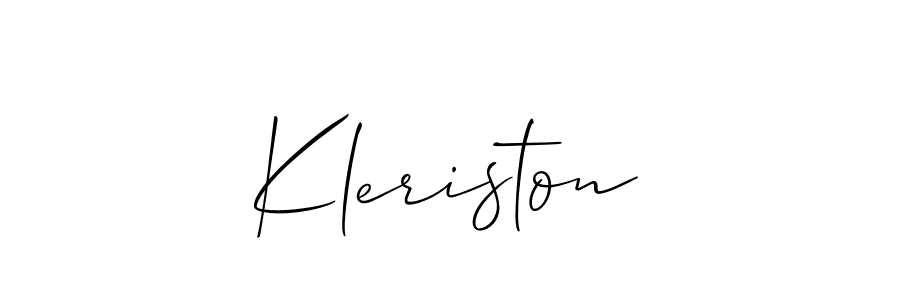 How to Draw Kleriston signature style? Allison_Script is a latest design signature styles for name Kleriston. Kleriston signature style 2 images and pictures png