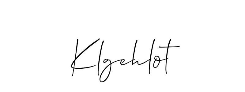 The best way (Allison_Script) to make a short signature is to pick only two or three words in your name. The name Klgehlot include a total of six letters. For converting this name. Klgehlot signature style 2 images and pictures png
