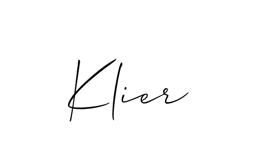 How to Draw Klier signature style? Allison_Script is a latest design signature styles for name Klier. Klier signature style 2 images and pictures png