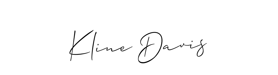 The best way (Allison_Script) to make a short signature is to pick only two or three words in your name. The name Kline Davis include a total of six letters. For converting this name. Kline Davis signature style 2 images and pictures png