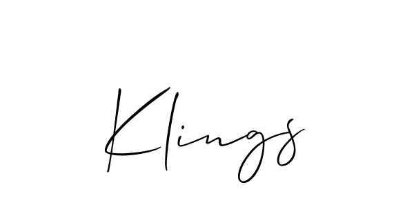 Best and Professional Signature Style for Klings. Allison_Script Best Signature Style Collection. Klings signature style 2 images and pictures png
