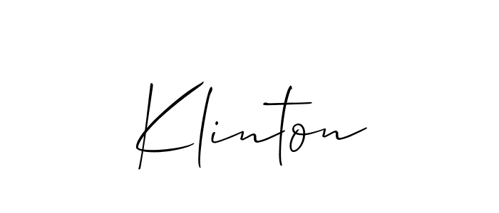 How to make Klinton signature? Allison_Script is a professional autograph style. Create handwritten signature for Klinton name. Klinton signature style 2 images and pictures png
