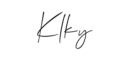Create a beautiful signature design for name Klky. With this signature (Allison_Script) fonts, you can make a handwritten signature for free. Klky signature style 2 images and pictures png