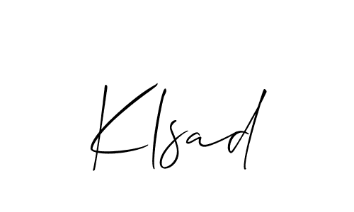 Make a beautiful signature design for name Klsad. Use this online signature maker to create a handwritten signature for free. Klsad signature style 2 images and pictures png