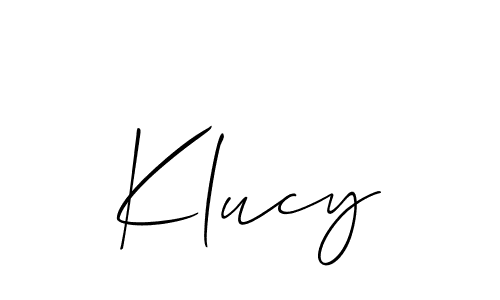Also You can easily find your signature by using the search form. We will create Klucy name handwritten signature images for you free of cost using Allison_Script sign style. Klucy signature style 2 images and pictures png