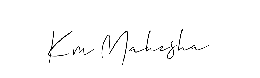 Similarly Allison_Script is the best handwritten signature design. Signature creator online .You can use it as an online autograph creator for name Km Mahesha. Km Mahesha signature style 2 images and pictures png