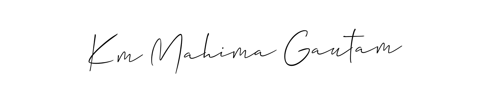 See photos of Km Mahima Gautam official signature by Spectra . Check more albums & portfolios. Read reviews & check more about Allison_Script font. Km Mahima Gautam signature style 2 images and pictures png