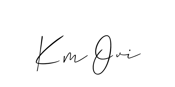 Make a beautiful signature design for name Km Ovi. Use this online signature maker to create a handwritten signature for free. Km Ovi signature style 2 images and pictures png
