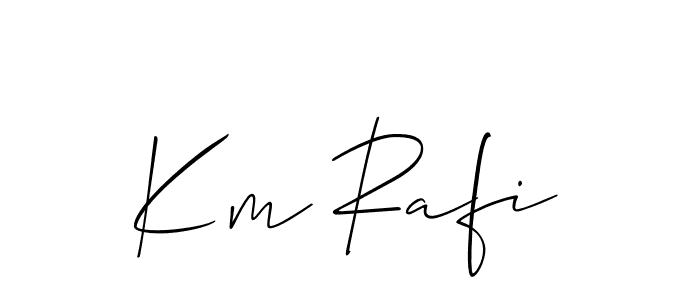 You can use this online signature creator to create a handwritten signature for the name Km Rafi. This is the best online autograph maker. Km Rafi signature style 2 images and pictures png