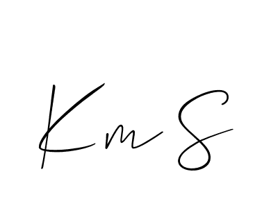 Design your own signature with our free online signature maker. With this signature software, you can create a handwritten (Allison_Script) signature for name Km S. Km S signature style 2 images and pictures png