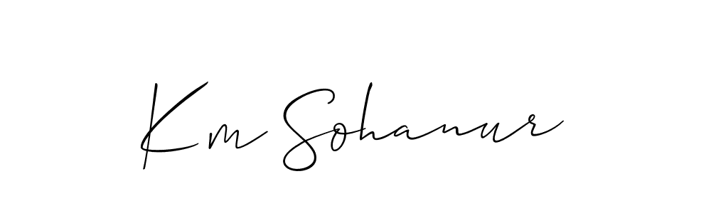 Similarly Allison_Script is the best handwritten signature design. Signature creator online .You can use it as an online autograph creator for name Km Sohanur. Km Sohanur signature style 2 images and pictures png