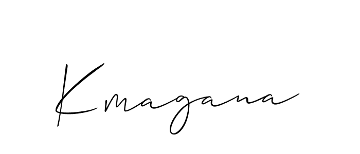 How to make Kmagana signature? Allison_Script is a professional autograph style. Create handwritten signature for Kmagana name. Kmagana signature style 2 images and pictures png