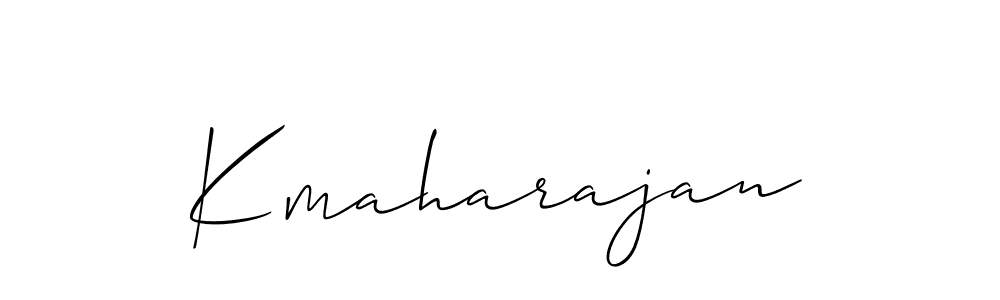 Also we have Kmaharajan name is the best signature style. Create professional handwritten signature collection using Allison_Script autograph style. Kmaharajan signature style 2 images and pictures png