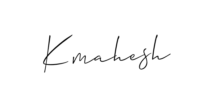 How to make Kmahesh name signature. Use Allison_Script style for creating short signs online. This is the latest handwritten sign. Kmahesh signature style 2 images and pictures png