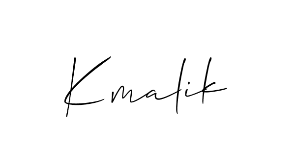 How to make Kmalik signature? Allison_Script is a professional autograph style. Create handwritten signature for Kmalik name. Kmalik signature style 2 images and pictures png