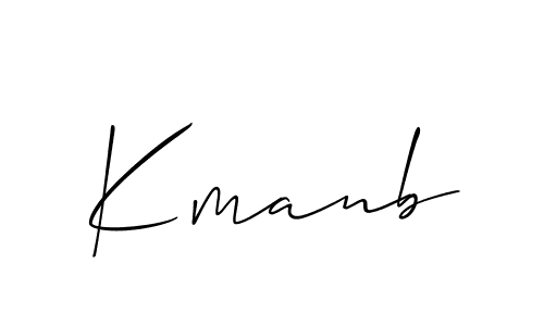 Make a beautiful signature design for name Kmanb. With this signature (Allison_Script) style, you can create a handwritten signature for free. Kmanb signature style 2 images and pictures png