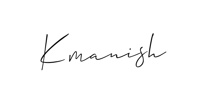 You should practise on your own different ways (Allison_Script) to write your name (Kmanish) in signature. don't let someone else do it for you. Kmanish signature style 2 images and pictures png