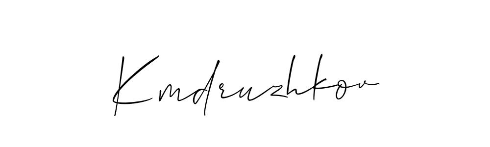 if you are searching for the best signature style for your name Kmdruzhkov. so please give up your signature search. here we have designed multiple signature styles  using Allison_Script. Kmdruzhkov signature style 2 images and pictures png