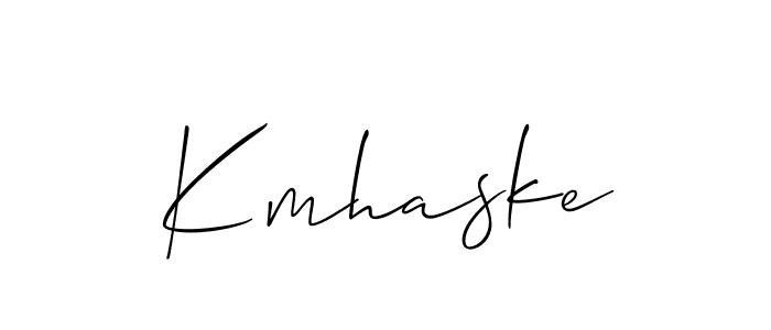 It looks lik you need a new signature style for name Kmhaske. Design unique handwritten (Allison_Script) signature with our free signature maker in just a few clicks. Kmhaske signature style 2 images and pictures png