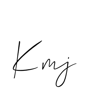 Create a beautiful signature design for name Kmj. With this signature (Allison_Script) fonts, you can make a handwritten signature for free. Kmj signature style 2 images and pictures png