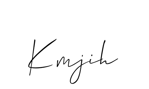 How to Draw Kmjih signature style? Allison_Script is a latest design signature styles for name Kmjih. Kmjih signature style 2 images and pictures png