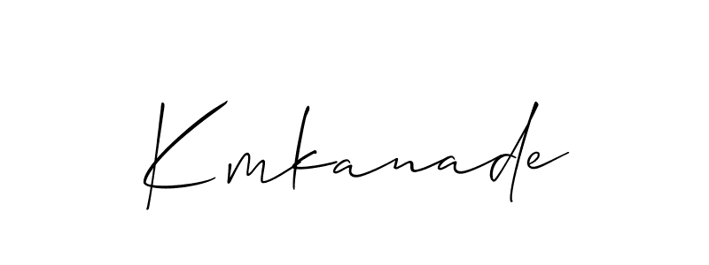 Make a beautiful signature design for name Kmkanade. With this signature (Allison_Script) style, you can create a handwritten signature for free. Kmkanade signature style 2 images and pictures png