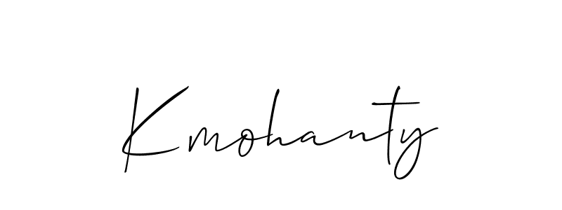 The best way (Allison_Script) to make a short signature is to pick only two or three words in your name. The name Kmohanty include a total of six letters. For converting this name. Kmohanty signature style 2 images and pictures png