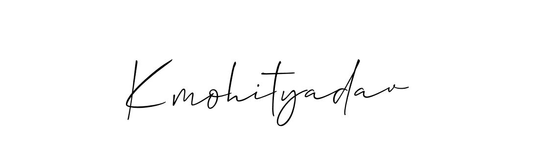How to Draw Kmohityadav signature style? Allison_Script is a latest design signature styles for name Kmohityadav. Kmohityadav signature style 2 images and pictures png
