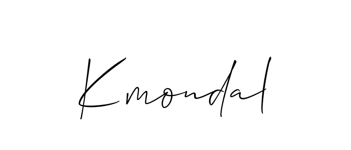 Use a signature maker to create a handwritten signature online. With this signature software, you can design (Allison_Script) your own signature for name Kmondal. Kmondal signature style 2 images and pictures png