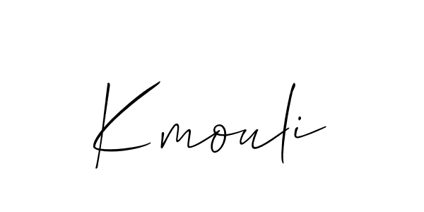 Allison_Script is a professional signature style that is perfect for those who want to add a touch of class to their signature. It is also a great choice for those who want to make their signature more unique. Get Kmouli name to fancy signature for free. Kmouli signature style 2 images and pictures png