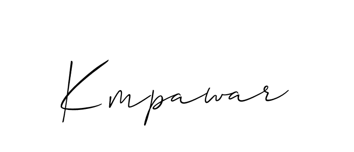 Create a beautiful signature design for name Kmpawar. With this signature (Allison_Script) fonts, you can make a handwritten signature for free. Kmpawar signature style 2 images and pictures png