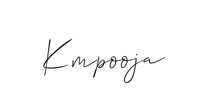 Create a beautiful signature design for name Kmpooja. With this signature (Allison_Script) fonts, you can make a handwritten signature for free. Kmpooja signature style 2 images and pictures png