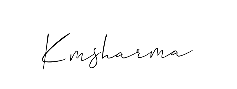 Use a signature maker to create a handwritten signature online. With this signature software, you can design (Allison_Script) your own signature for name Kmsharma. Kmsharma signature style 2 images and pictures png