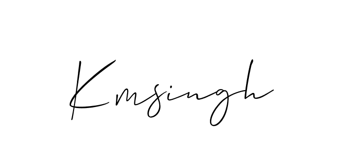 The best way (Allison_Script) to make a short signature is to pick only two or three words in your name. The name Kmsingh include a total of six letters. For converting this name. Kmsingh signature style 2 images and pictures png