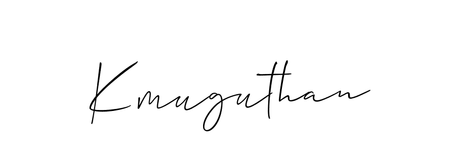 How to Draw Kmuguthan signature style? Allison_Script is a latest design signature styles for name Kmuguthan. Kmuguthan signature style 2 images and pictures png