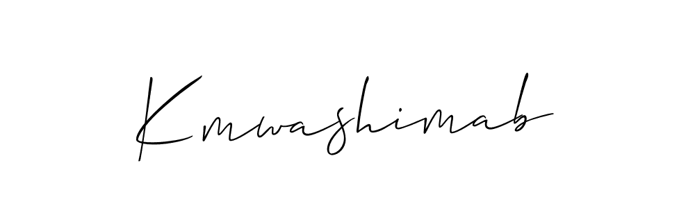 Make a beautiful signature design for name Kmwashimab. With this signature (Allison_Script) style, you can create a handwritten signature for free. Kmwashimab signature style 2 images and pictures png