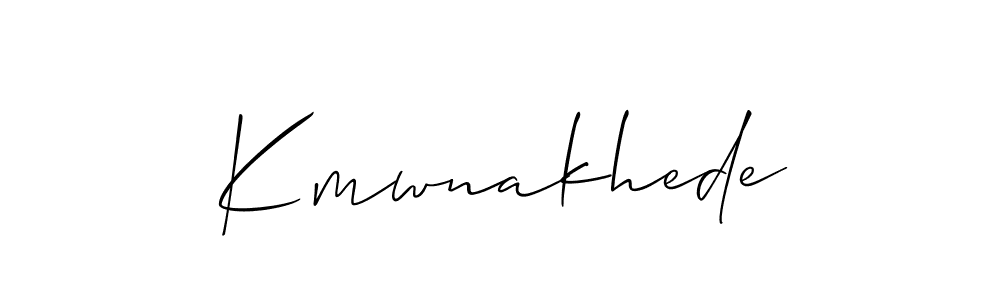 Best and Professional Signature Style for Kmwnakhede. Allison_Script Best Signature Style Collection. Kmwnakhede signature style 2 images and pictures png