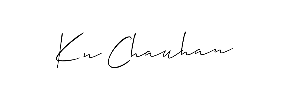 Create a beautiful signature design for name Kn Chauhan. With this signature (Allison_Script) fonts, you can make a handwritten signature for free. Kn Chauhan signature style 2 images and pictures png