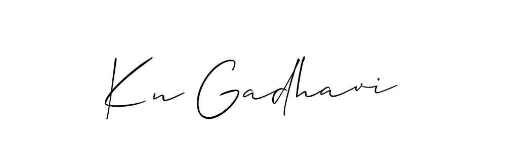 Similarly Allison_Script is the best handwritten signature design. Signature creator online .You can use it as an online autograph creator for name Kn Gadhavi. Kn Gadhavi signature style 2 images and pictures png