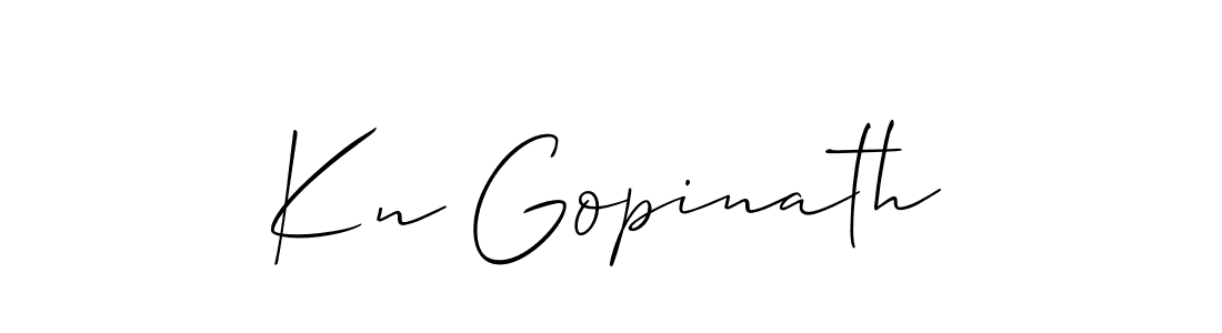 Kn Gopinath stylish signature style. Best Handwritten Sign (Allison_Script) for my name. Handwritten Signature Collection Ideas for my name Kn Gopinath. Kn Gopinath signature style 2 images and pictures png