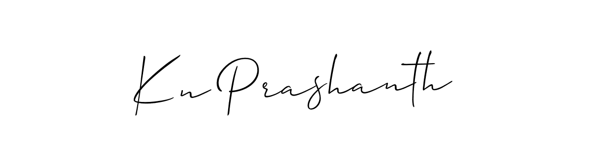 Use a signature maker to create a handwritten signature online. With this signature software, you can design (Allison_Script) your own signature for name Kn Prashanth. Kn Prashanth signature style 2 images and pictures png